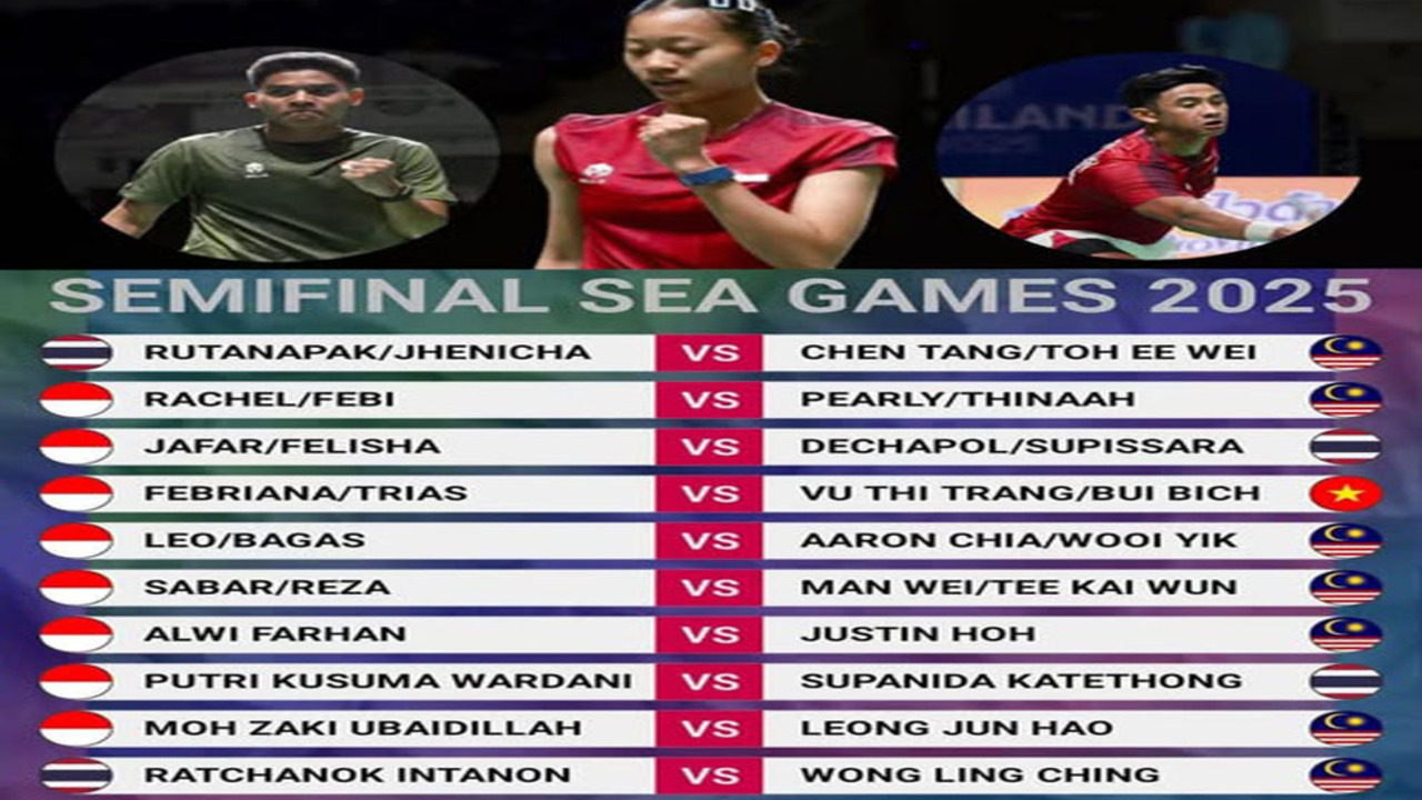 SEA Games 2025: Jadwal Lengkap & Head-to-Head Semifinal Bulutangkis.