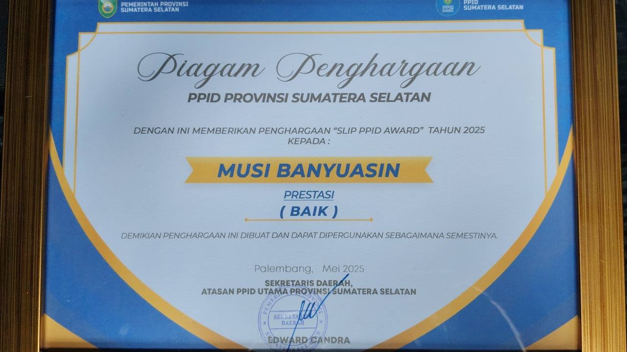Layanan Informasi Unggul Muba Raih SLIP Award 2025