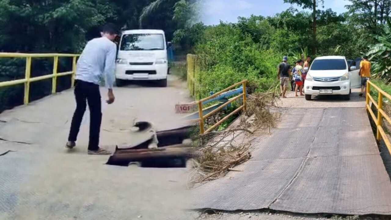 Dua Jembatan Plat Besi di Ogan Ilir Mengkhawatirkan, Pihak PUPR Ambil Langkah Ini