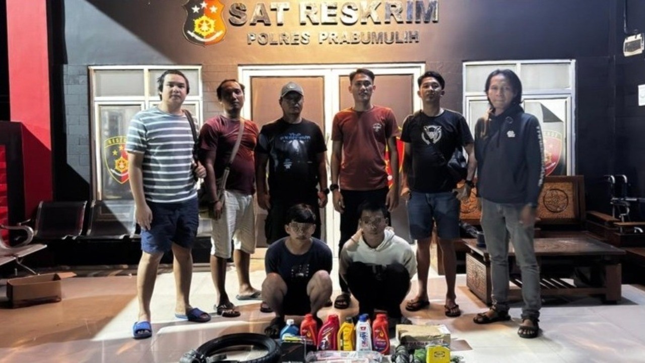 TEKAB 11 Prabumulih Ringkus Dua Pengangguran Pembobol Bengkel di Jalan Angkatan 45