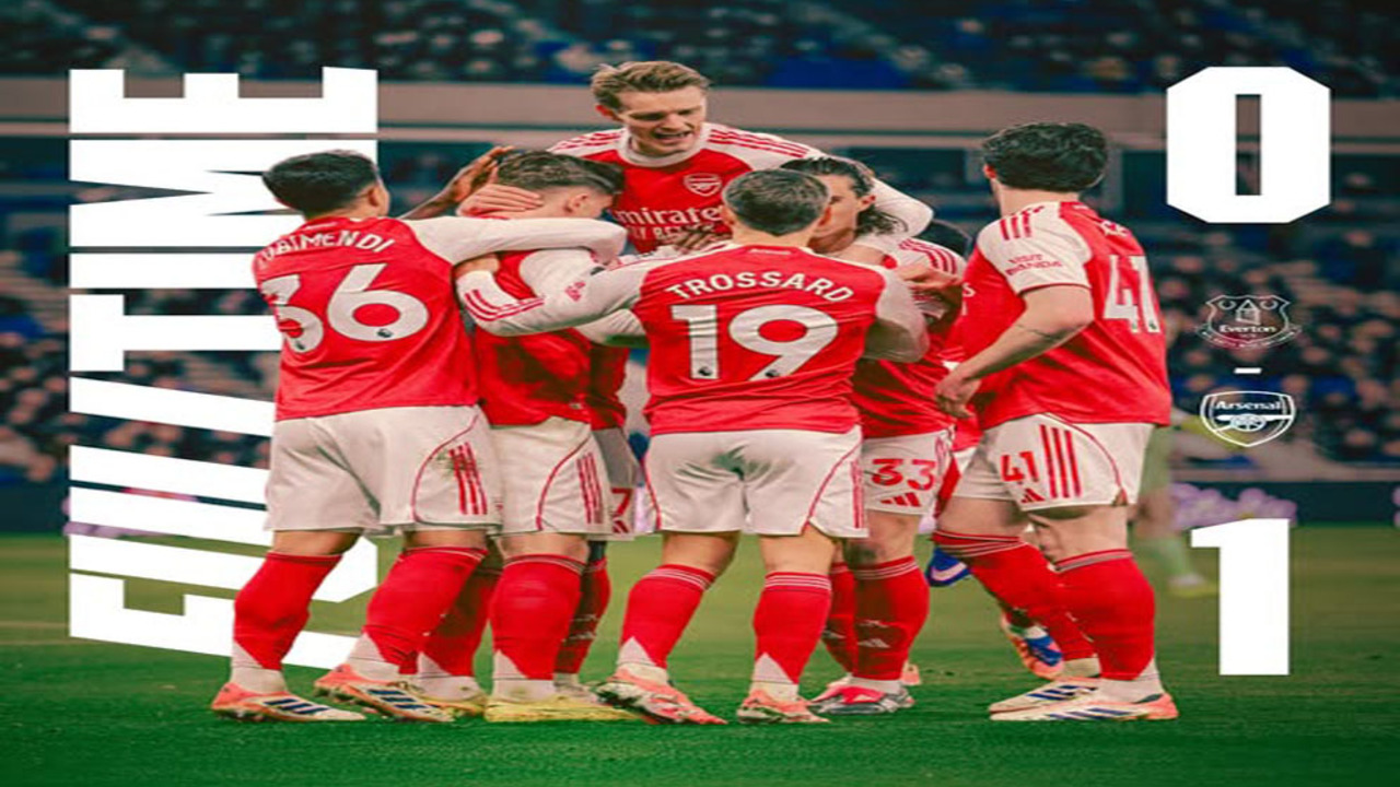 Hasil Liga Premier Inggris: Arsenal Menang Tipis 1-0 di Kandang Everton.