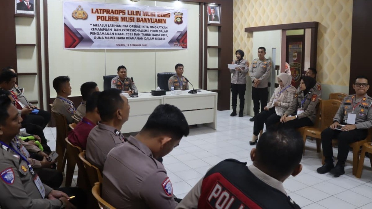 Kapolres Muba Pimpin Langsung Gelar Latpraops Lilin 2025, Pastikan Keamanan Nataru