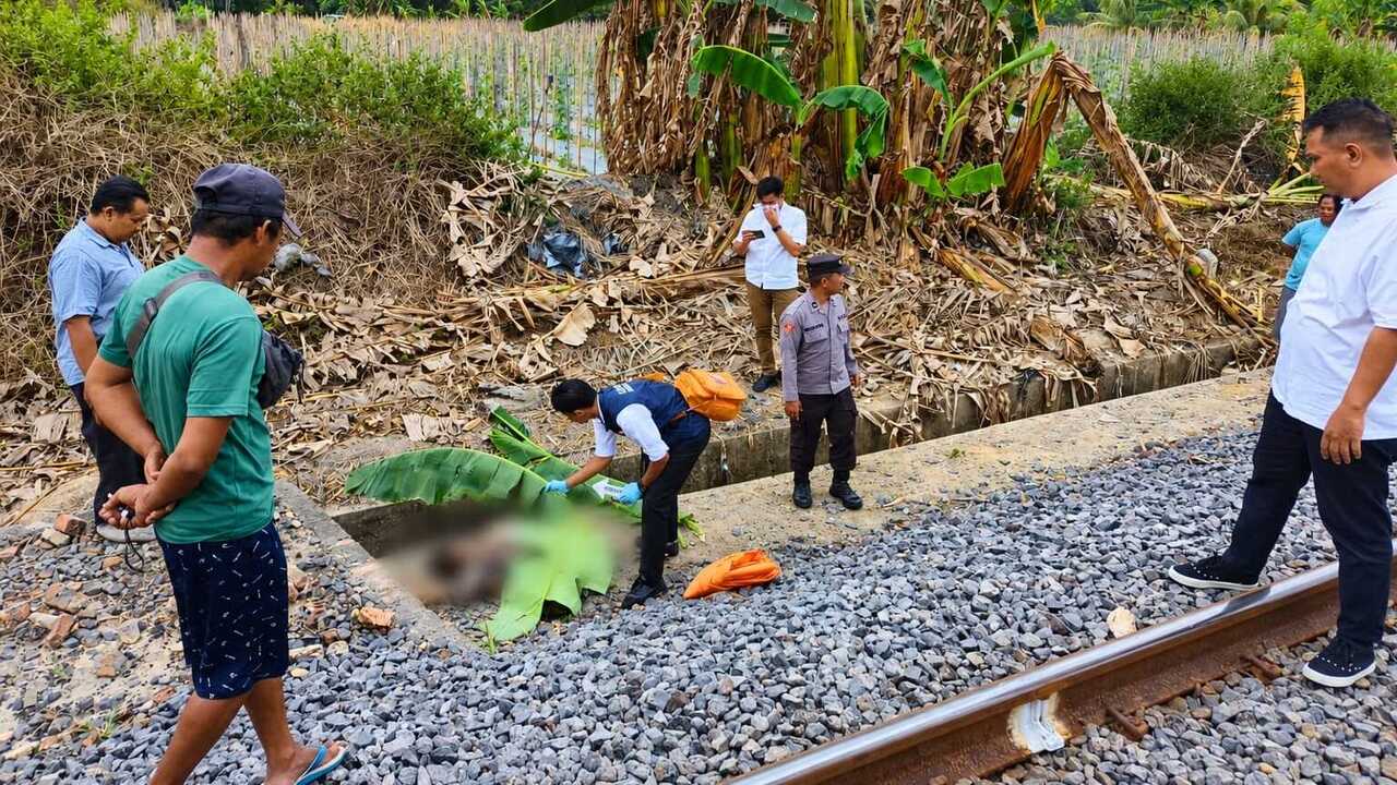 Tragis! IRT di Desa Pangkul Prabumulih Ditemukan Tewas di Pinggir Rel Kereta Api, Diduga Tertabrak Babaranjang