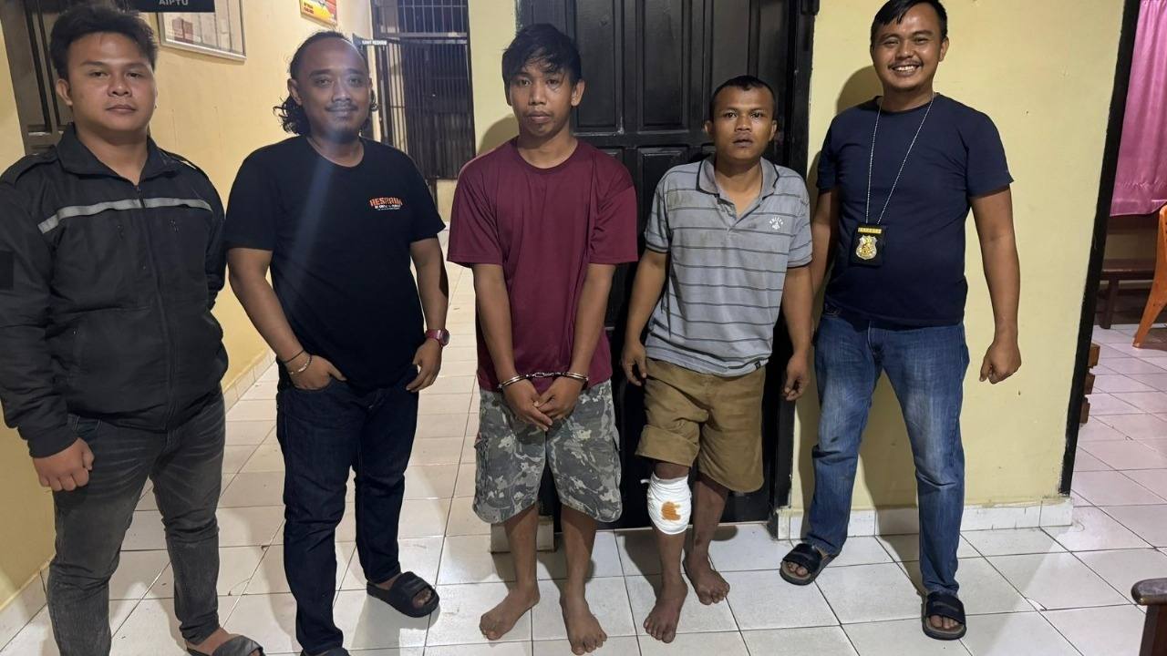 Tim Elang Muara Polsek Cambai Bekuk Dua Pelaku Curat: Satu Ditembak Saat Melarikan Diri
