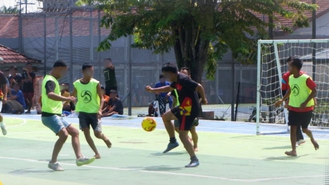 Solid dan Sportif, Futsal Antar Warga Binaan Warnai PORSENAP HBP ke-62 