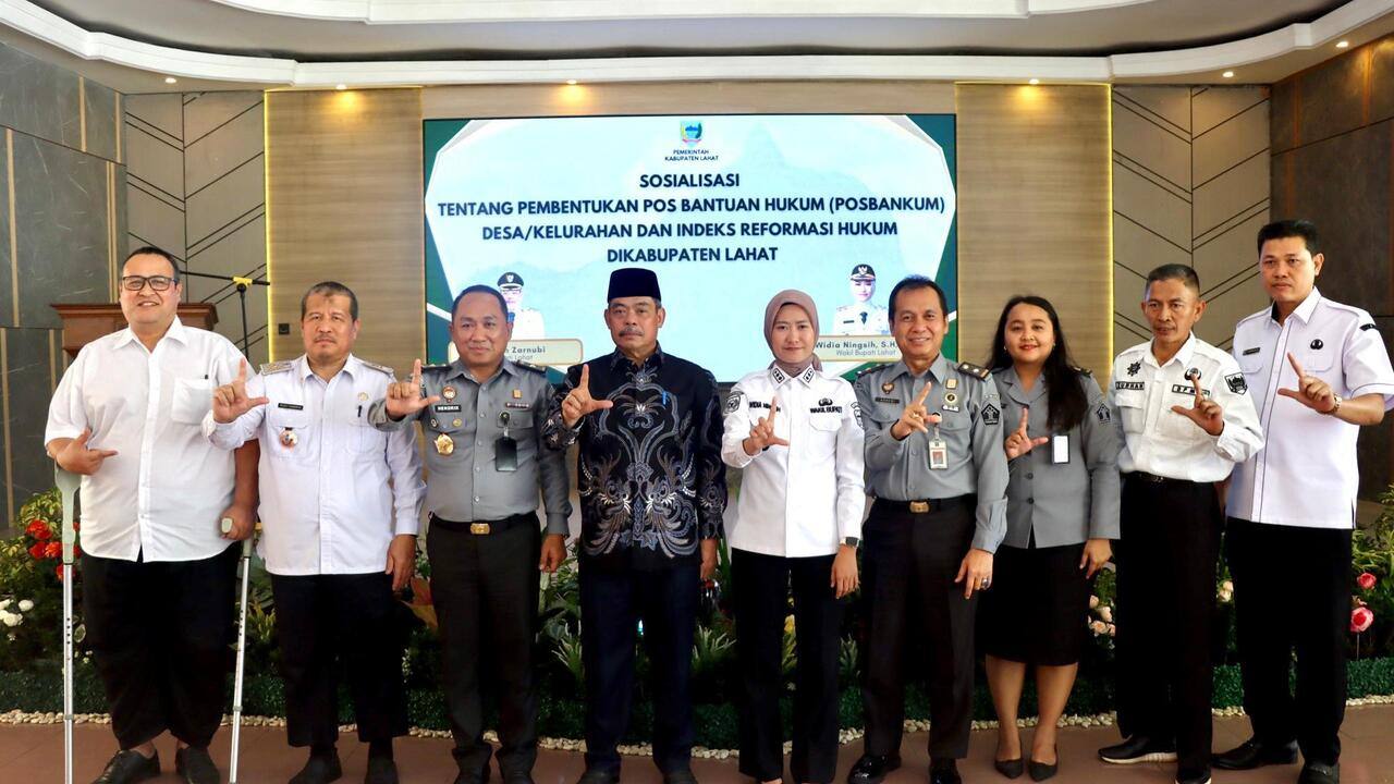 Kanwil Kemenkum Sumsel Kolaborasi Dengan Bupati Lahat, Percepat Pembentukan Pos Bantuan Hukum di 378 Desa/Kelu