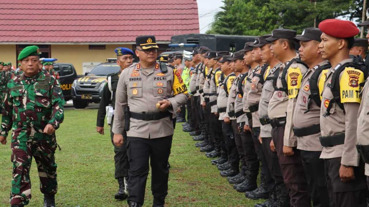 Pengamanan Pemilu 2024, Polres Prabumulih Gelar Apel Pergeseran Pasukan