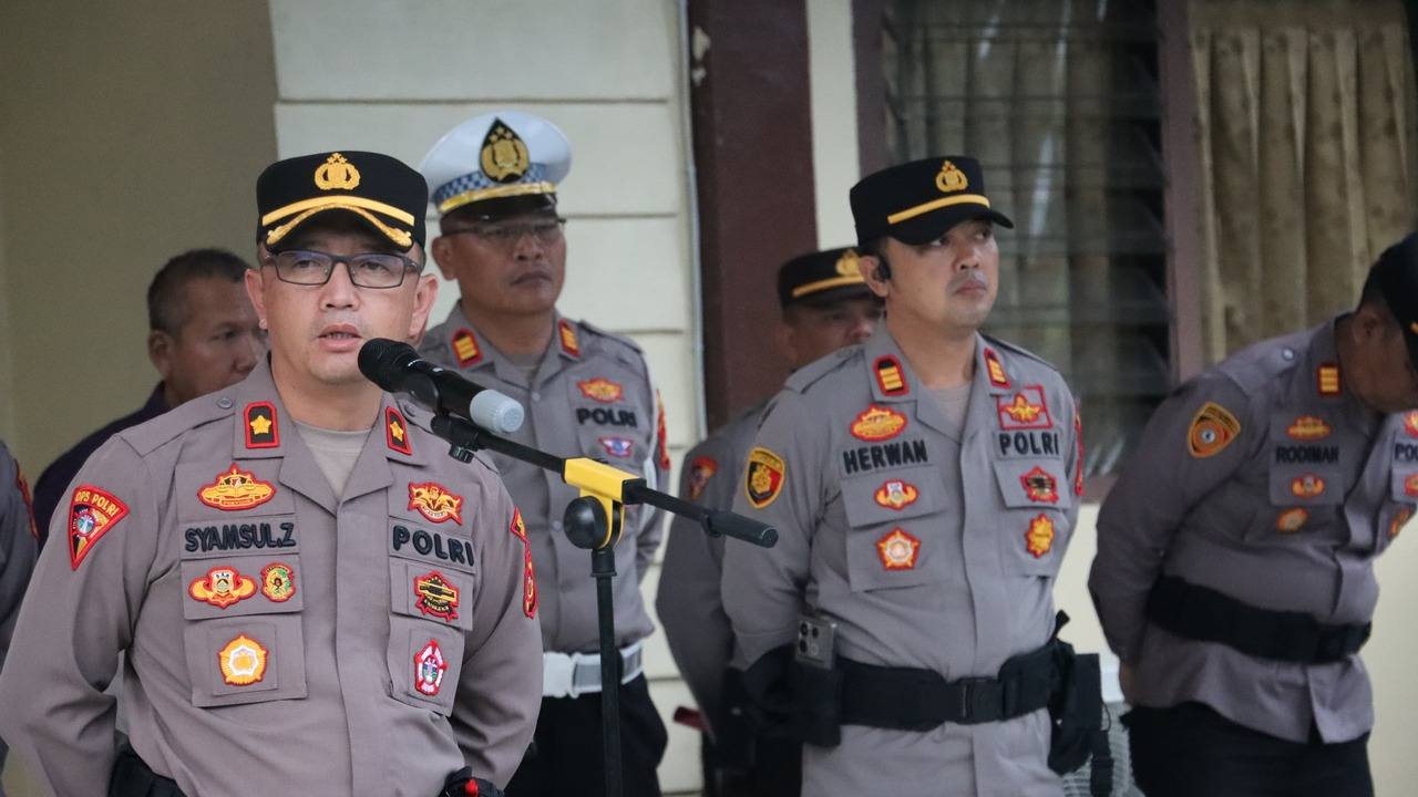 Back up Pengamanan Pilkada Ulang Empat Lawang : Polres Lubuklinggau Kirim Satu Kompi Personel, Begini Pesan Ka