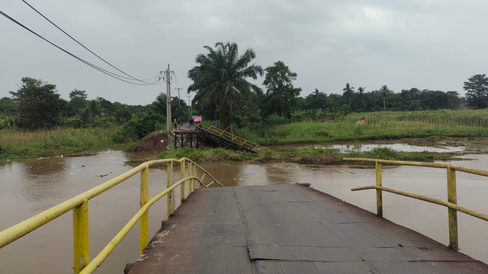 Jembatan Lubuk Rukam–Muara Kumbang Ambruk, Akses Warga Antar Desa Terputus
