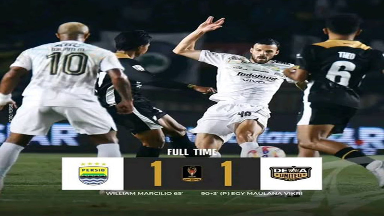 Persib Bandung Gagal ke Final Piala Presiden 2025, Ditahan Imbang Dewa United 1-1