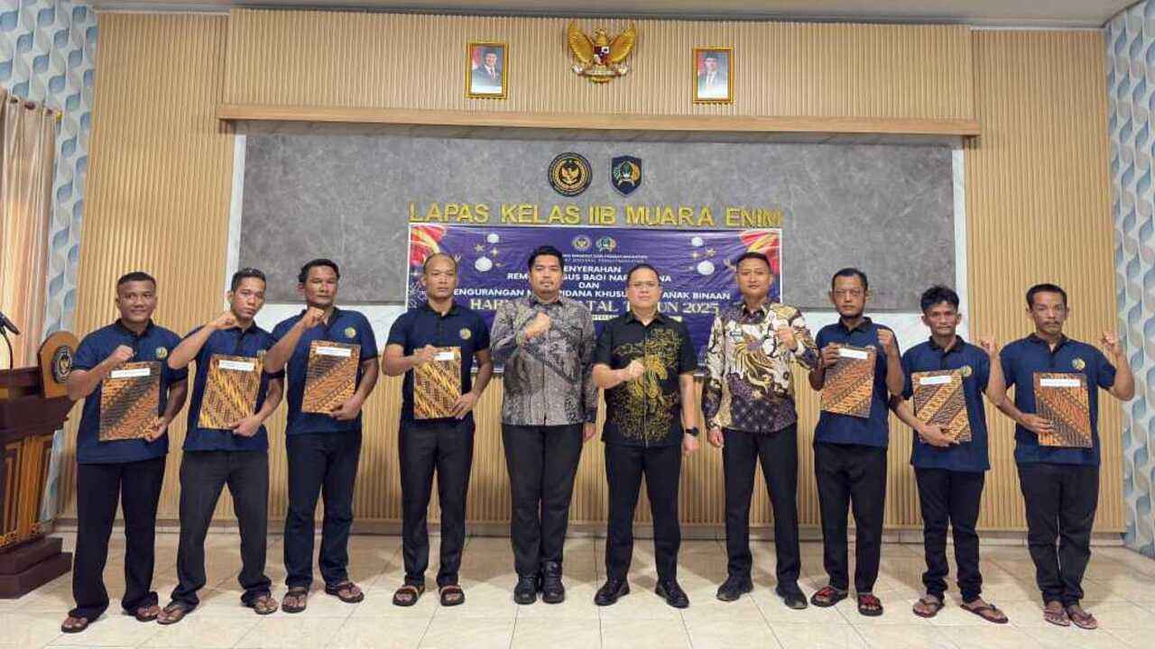 7 Warga Binaan Lapas Muara Enim Terima Remisi Natal