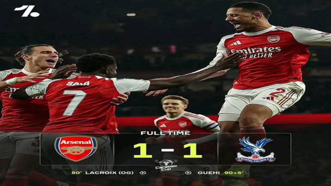 Hasil Carabao Cup: Arsenal ke Semifinal Carabao Cup, Crystal Palace Lewat Adu Penalti.