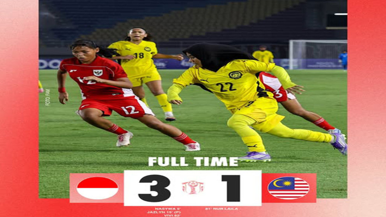 Hasil Timnas Putri U-16 vs Malaysia: Indonesia Menang 3-1 dan Lolos ke Semifinal Piala AFF U-16 2025