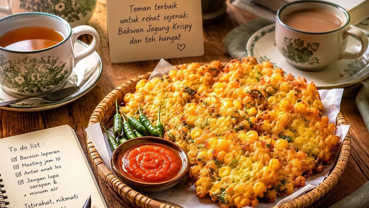 Bakwan Jagung Krispy Gurih dan Renyah Seharian, Begini Cara Buatnya! 