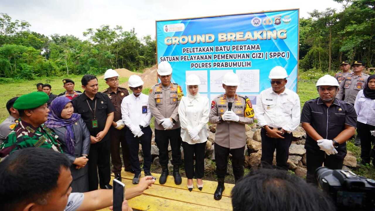 Ground Breaking Dapur SPPG ke-2 Polres Prabumulih, Ini Pesan Kapolda Sumsel Kepada Seluruh Kapolres