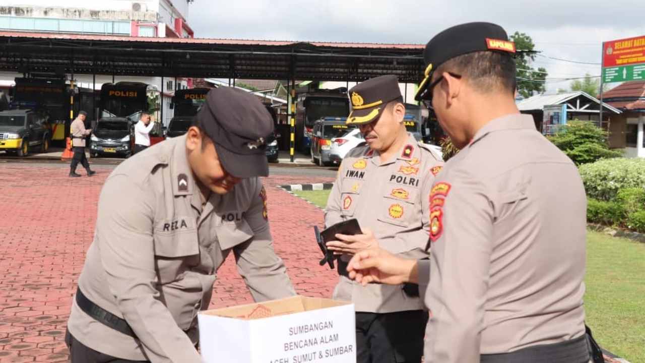 Polres Muba Gelar Asli Kepedulian Bantu Bencana di Sumatera 