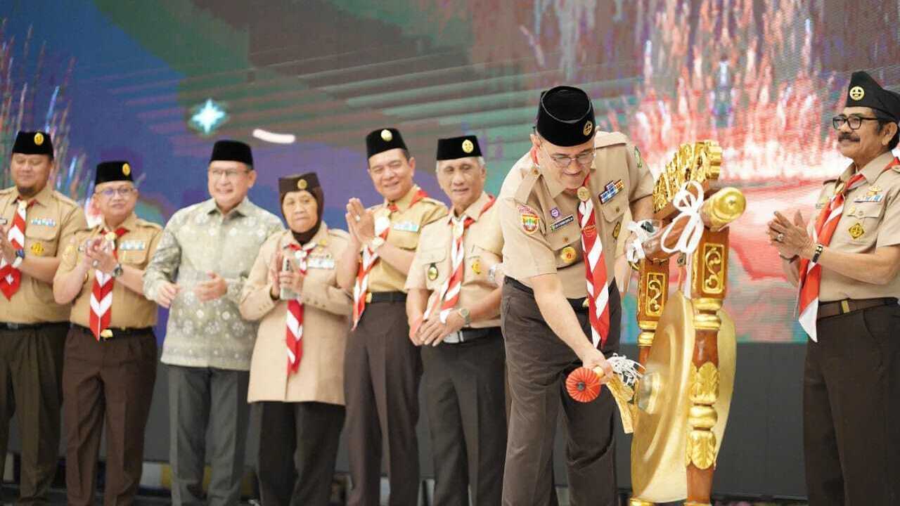 Sekda Sumsel Edward Candra Buka Rakerda Pramuka 2025, Tekankan Pentingnya Kolaborasi dan Nilai Moral