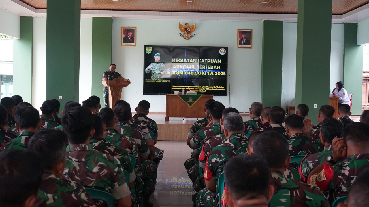 Dandim 0402/OKI Buka Kegiatan Peningkatan Kemampuan Apkowil Tersebar TA 2025