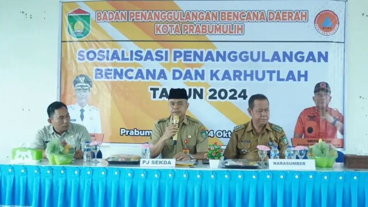 Sosialisasi Penanggulangan Bencana, Pj Sekda Prabumulih: BPBD Catat 47 Bencana dan Karhutlah Sepanjang 2024