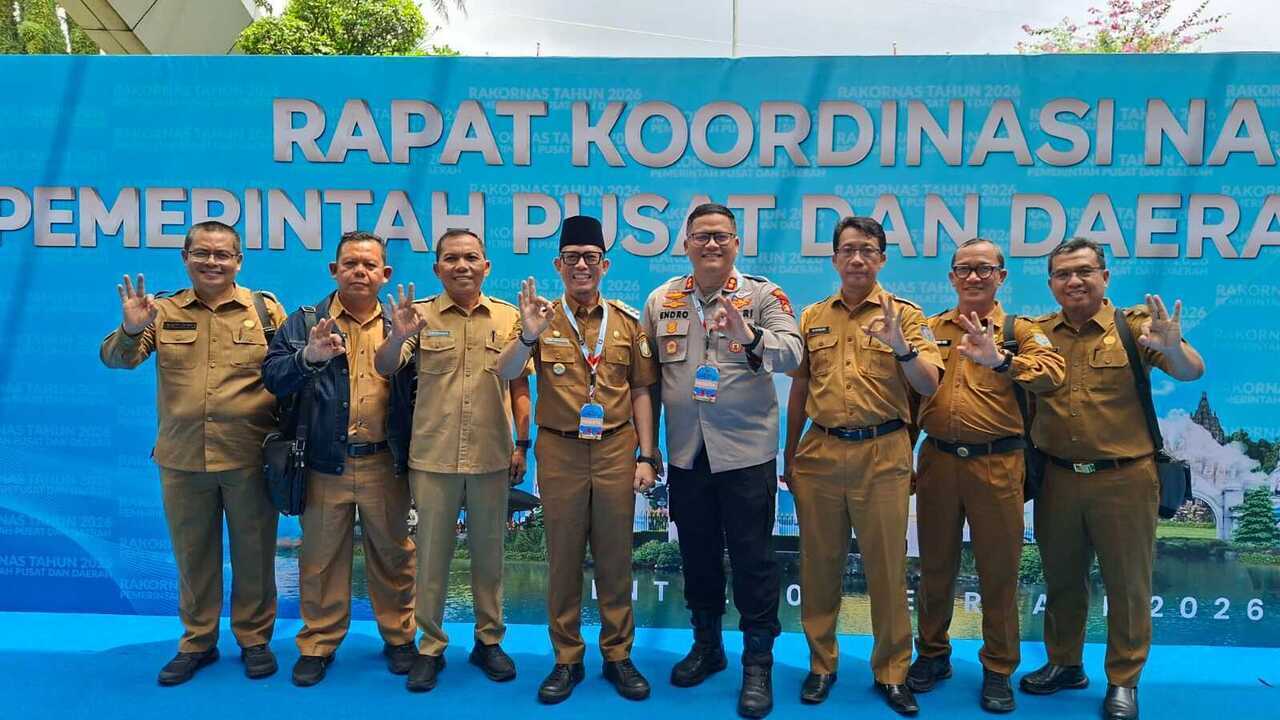 Bupati dan Forkopimda OKU Hadiri Rakernas, Siap Dukung Program Kebijakan Nasional