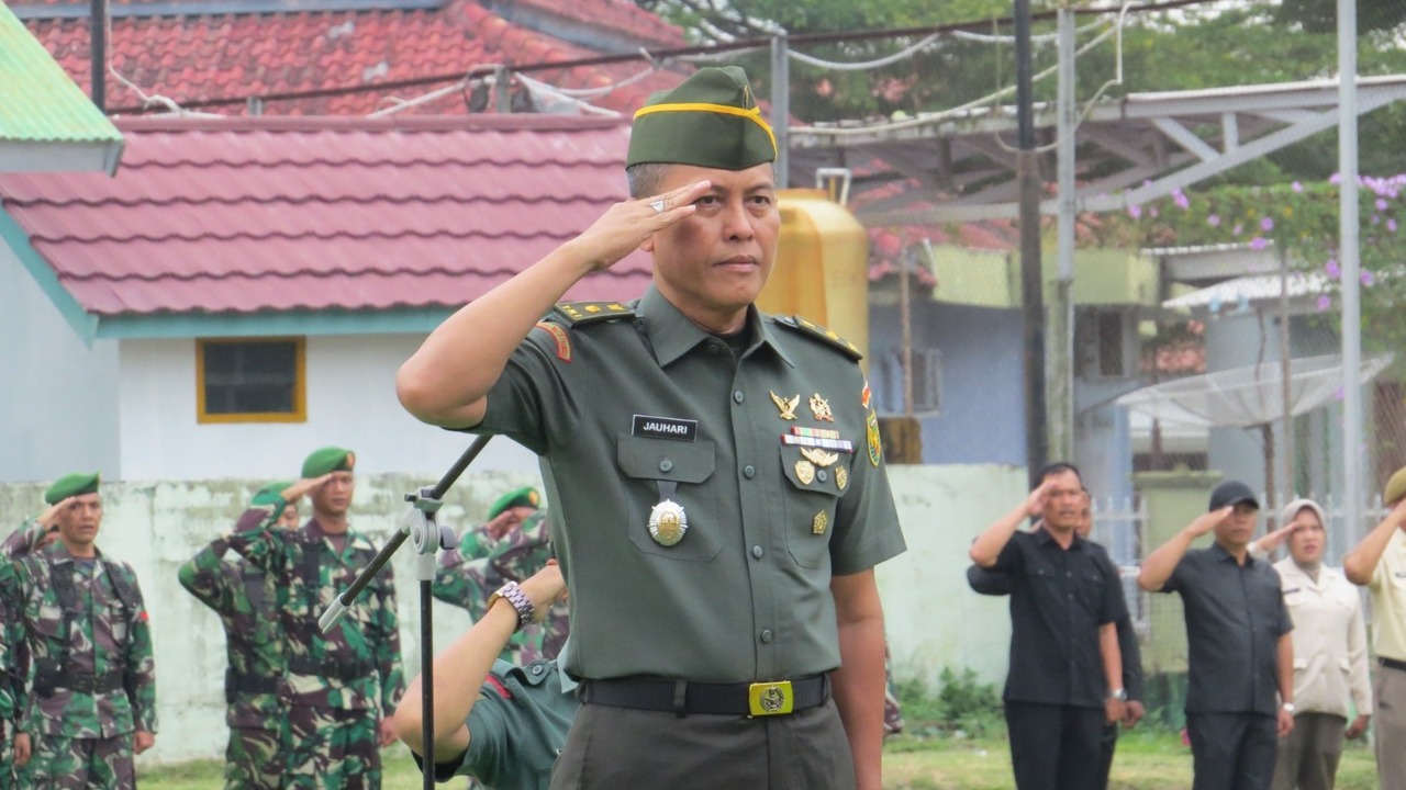 Kasdim 0402/OKI Bertindak Sebagai Irup Pada Upacara Bendera