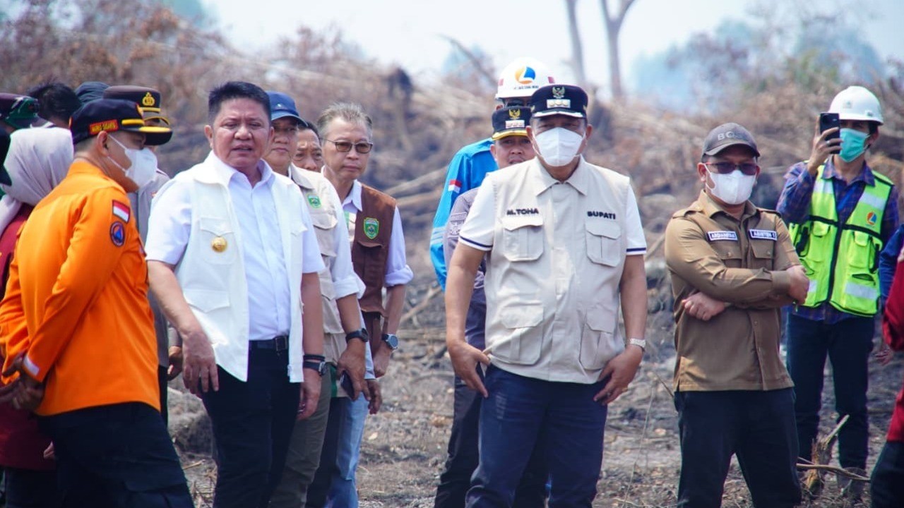 242 Lokasi Karhutbunlah Terdeteksi, Bupati Toha: Semoga Titik Api Terus Berkurang