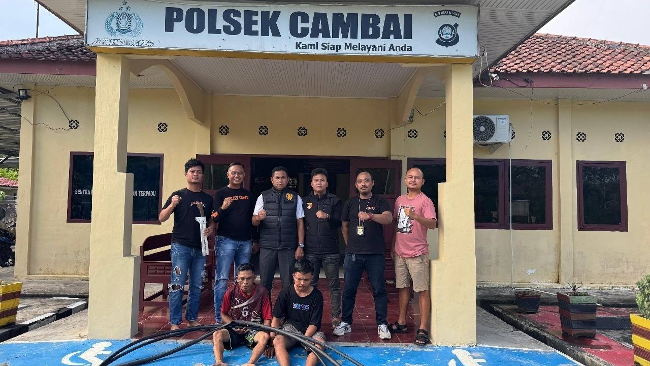 Tertangkap Basah Mencuri Kabel, Dua Warga Desa Alai Nginap di Hotel Prodeo Polsek Cambai