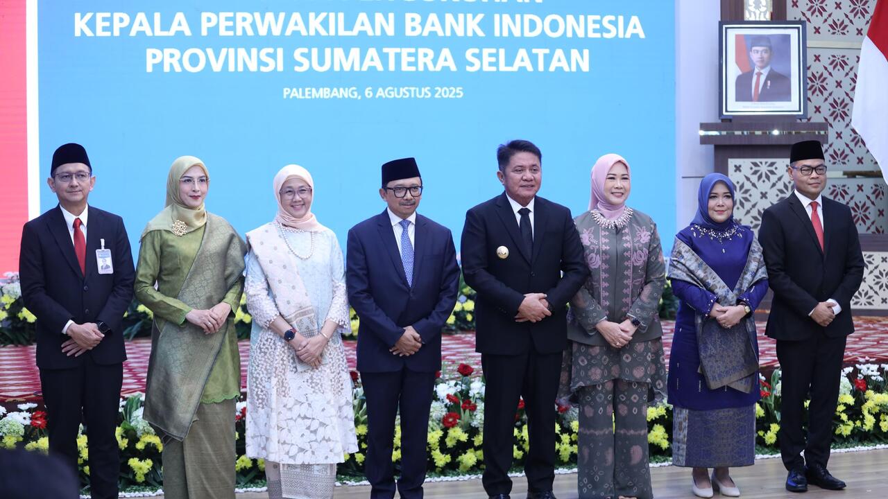 Sertijab Kepala BI Sumsel, Herman Deru Tekankan Pentingnya Ekonomi Produktif dan Inklusi Keuangan