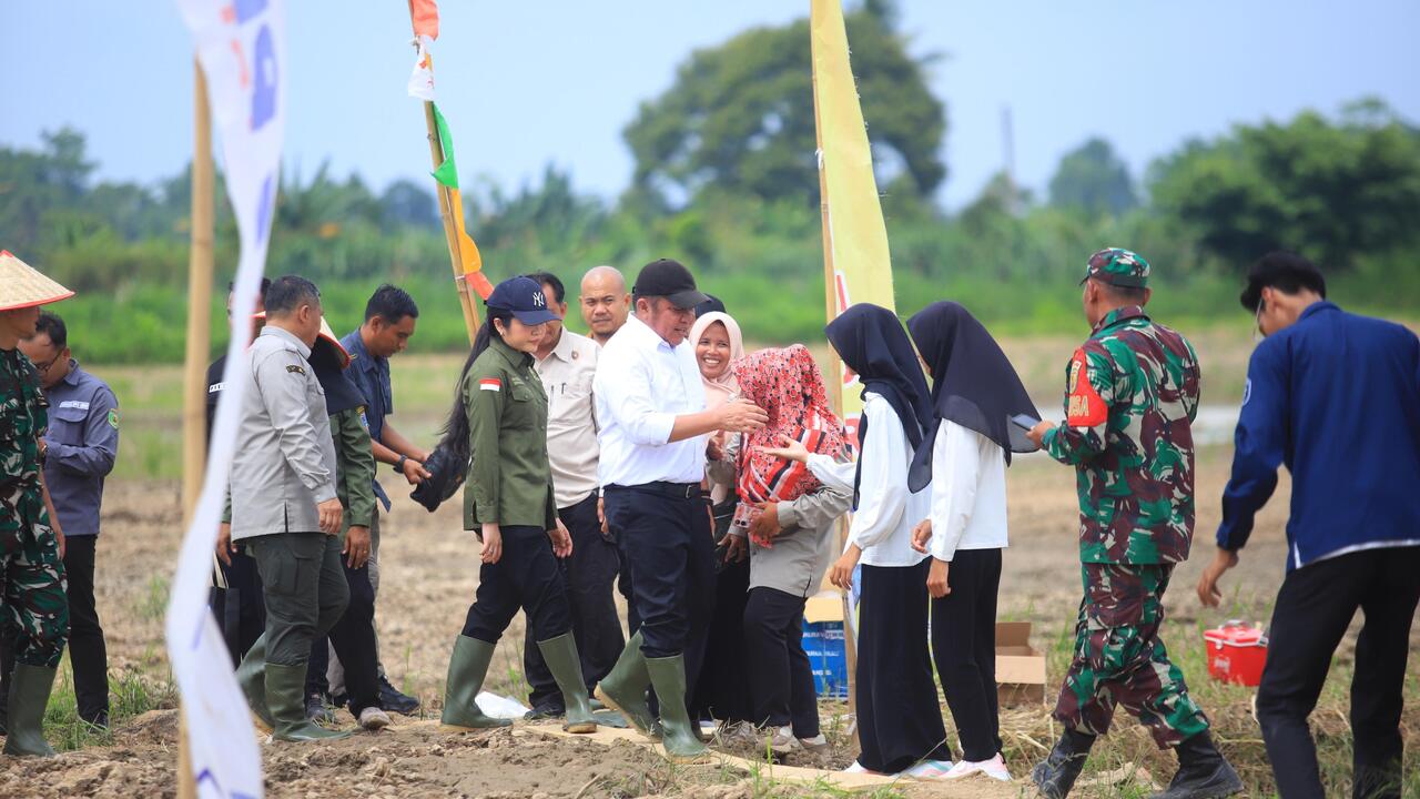 Perkuat Ketahanan Pangan, Gubernur Sumsel Serahkan Alsintan dan Tanam Padi di OKU Timur