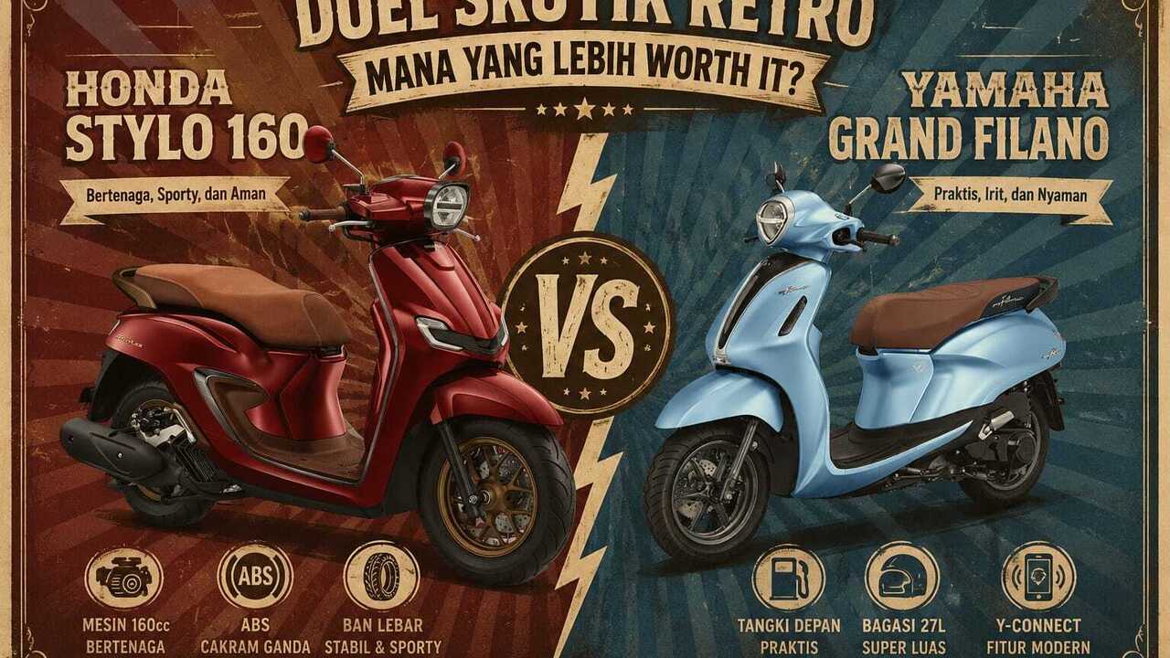 Duel Skutik Retro Honda Stylo vs Yamaha Filano Mana Yang Lebih Worth it?