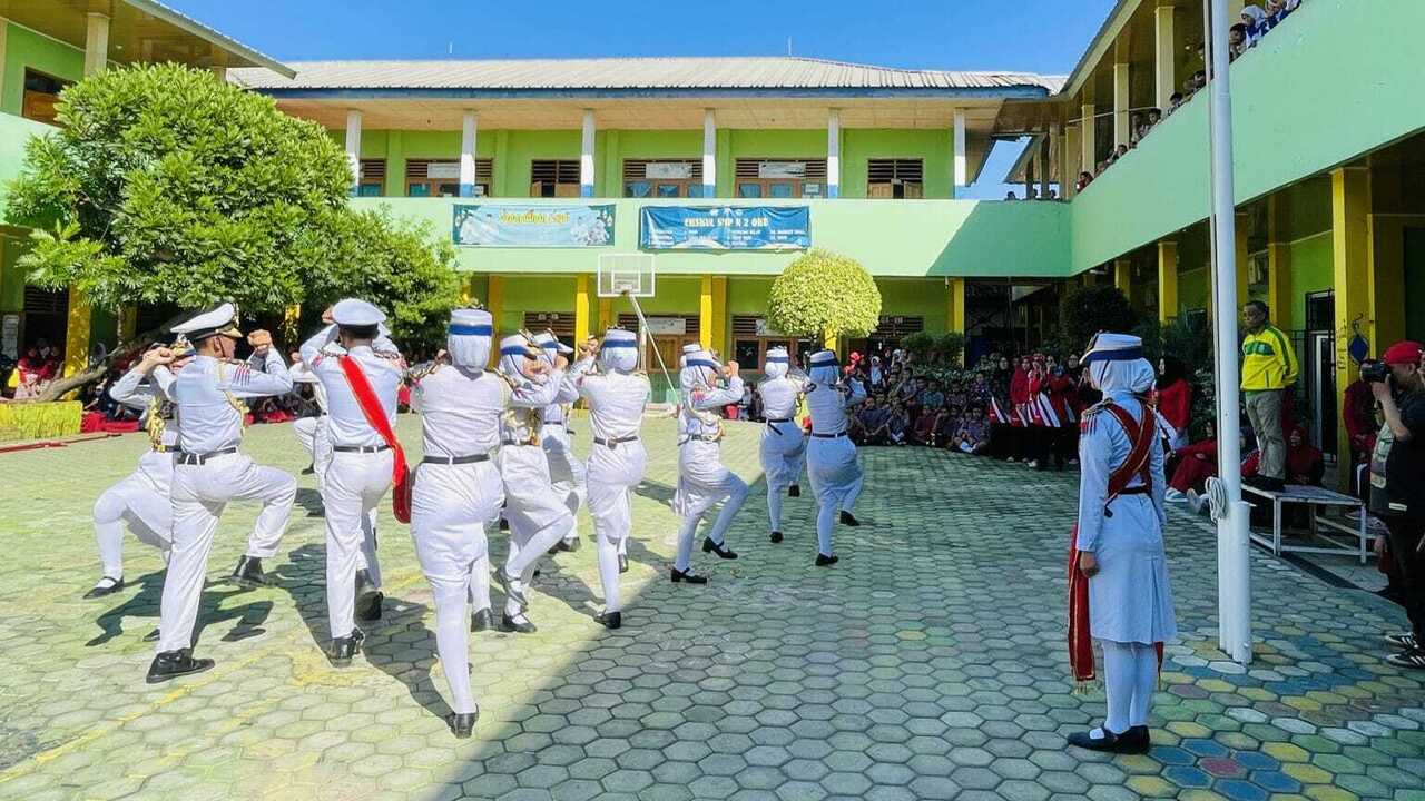 Tak Mau Siswa Kecanduan Gawai, MPLS SMPN 2 OKU Dimeriahkan Parade Ekstrakurikuler