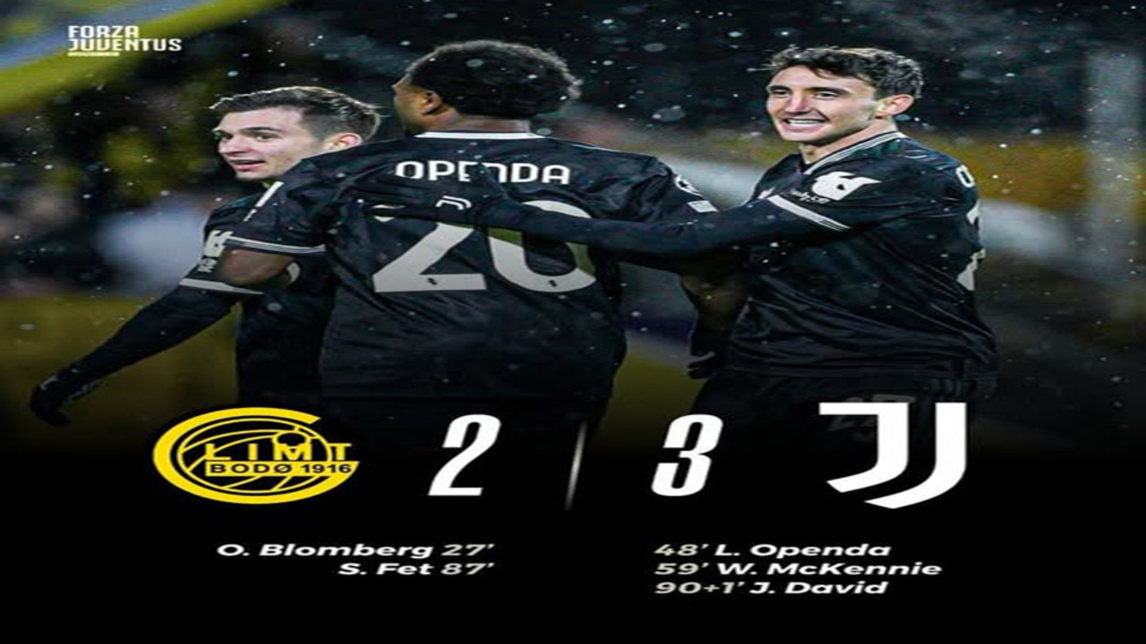 Hasil Liga Champions 2025: Juventus Menang 3-2 atas Bodo/Glimt