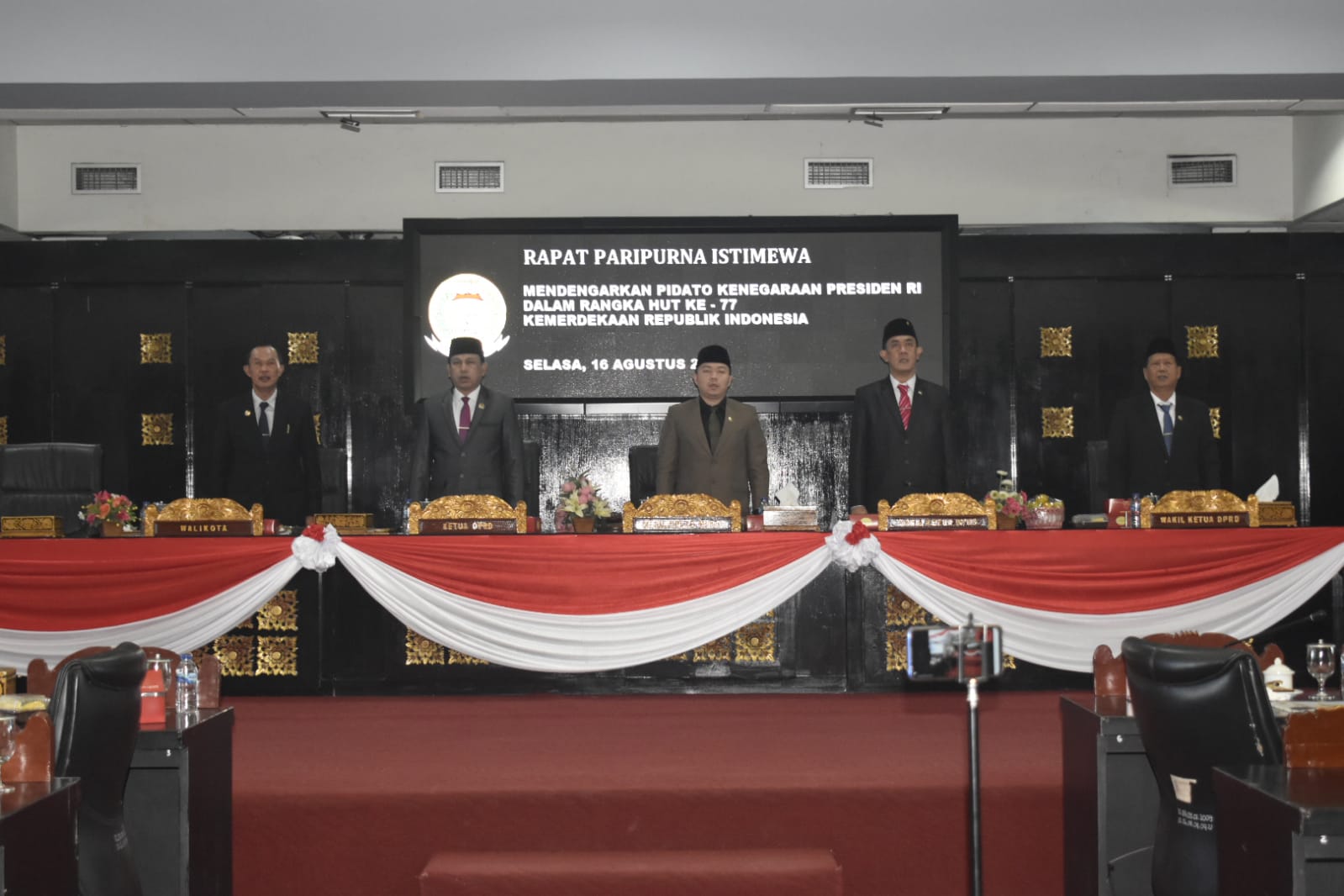 DPRD Palembang Gelar Rapat Paripurna Istimewa Dengarkan Pidato Kenegaraan Presiden RI 