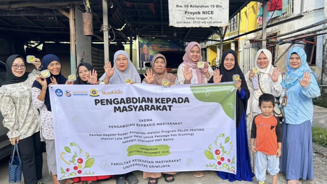 UNSRI Berdayakan Kader Posyandu Lewat Inovasi PELOR PENTING di Posyandu Cempaka Putih Jakabaring
