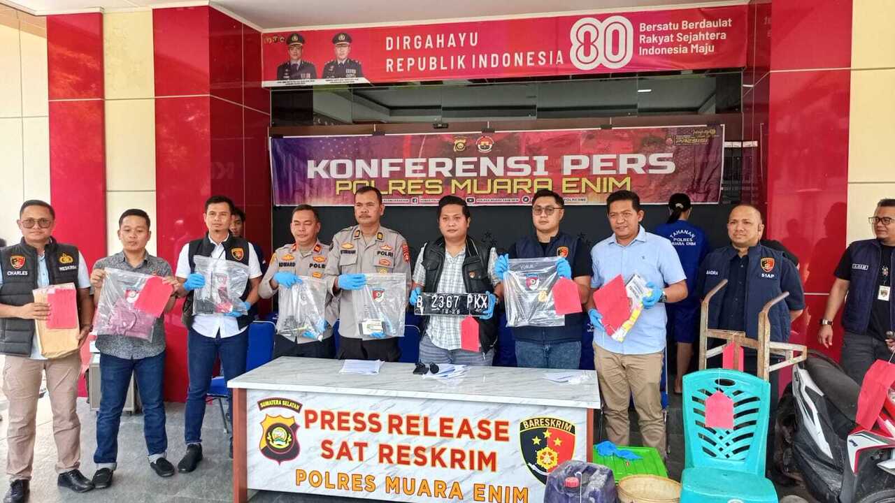 Polres Muara Enim Ungkap 5 Kasus Menonjol