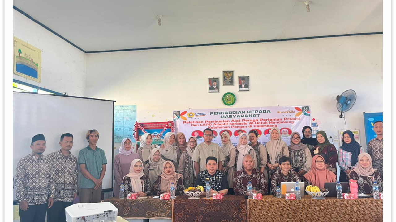 Perkenalkan Teknologi Pertanian Persisi Berbasis AI Sejak Dini, TIM PKM Unsri Berdayakan Guru dan Siswa 