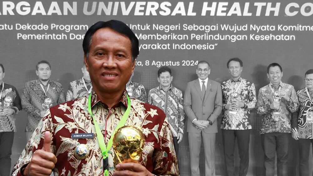 Cover 97% Warga Lewat JKN-Kes, Pj Bupati OKI Dianugerahi UHC Award