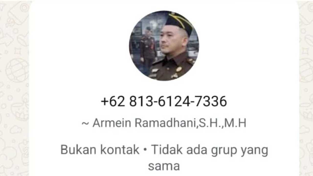 Hati-hati! Jelang Lebaran, Nama Kasi Intel Kejari Lubuklinggau Dicatut di WhatsApp