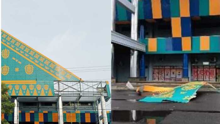 Belum Genap Setahun, Tanjak Gedung TOM yang Jadi Icon Baru Kota Lubuklinggau Copot