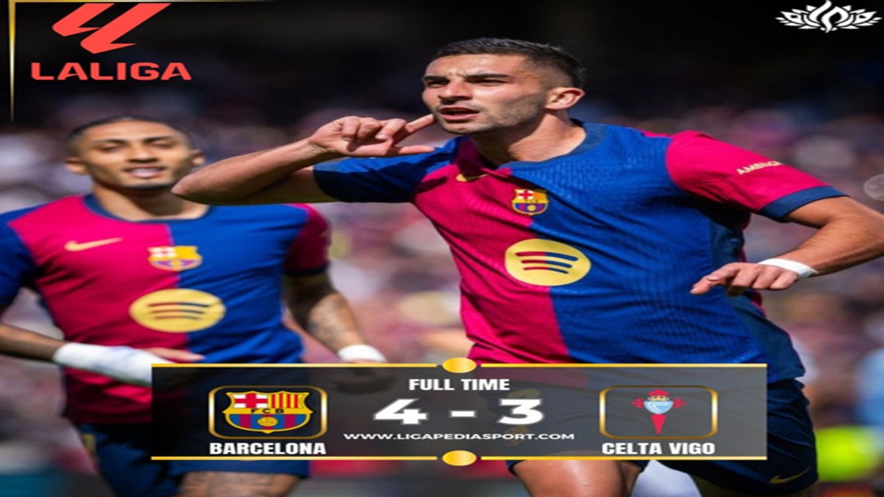 Barcelona Bungkam Celta Vigo 4-3 Lewat Drama Injury Time