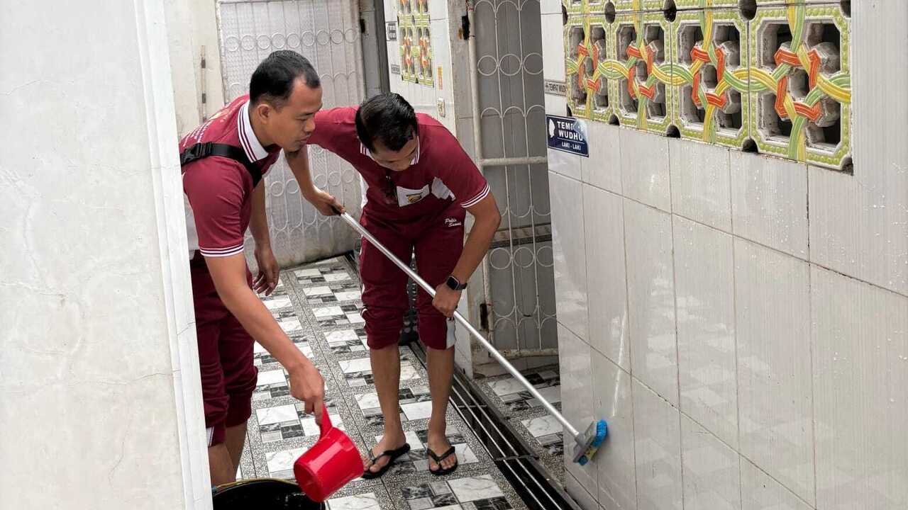 Polri Peduli Rumah Ibadah, Dit Intelkam Polda Sumsel Gelar Bakti Religi Sambut HUT Bhayangkara ke-79