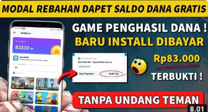 Game Penghasil Saldo DANA dan OVO Tercepat Tanpa Iklan, Baru Instal Cair Rp83 Ribu