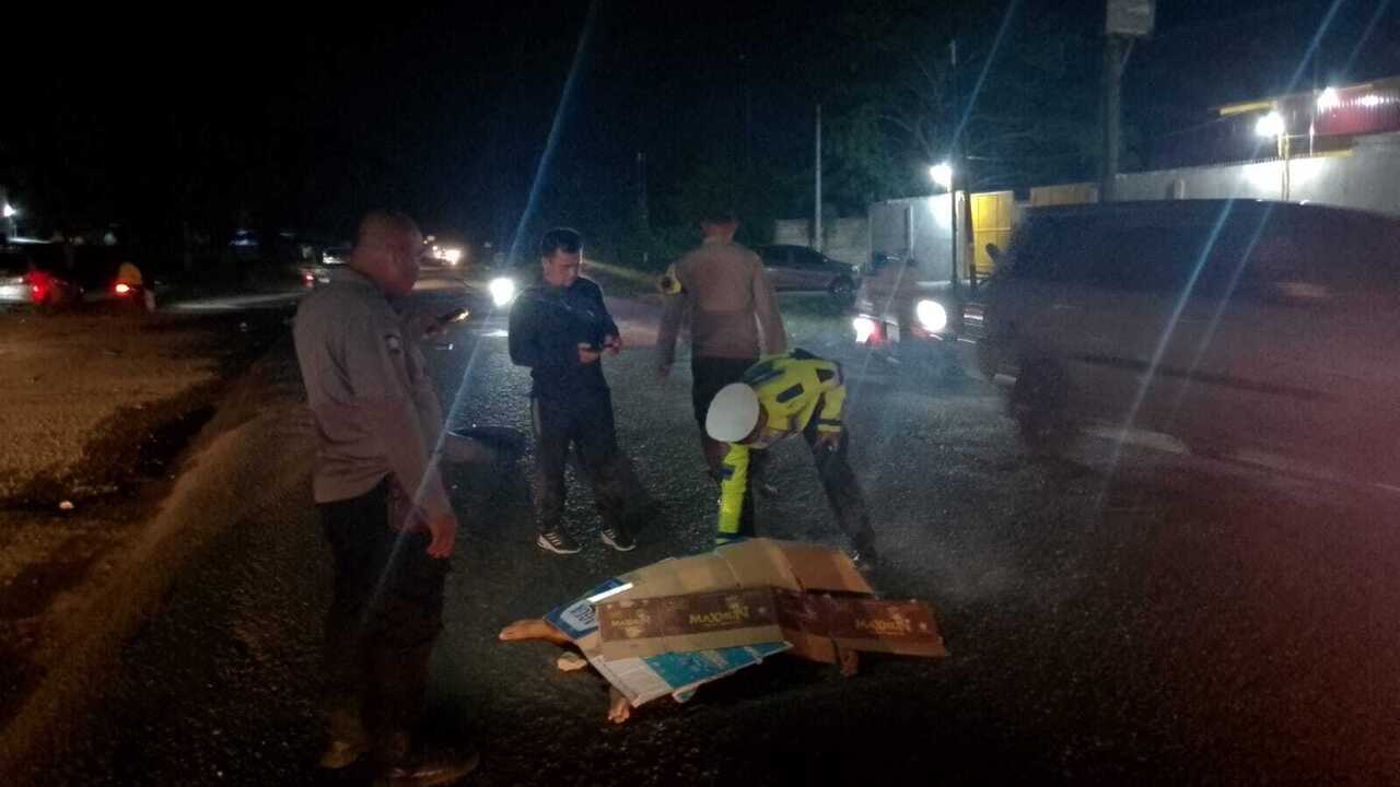 Daihatsu Ayla Tabrak Pejalan Kaki Tewas Ditempat