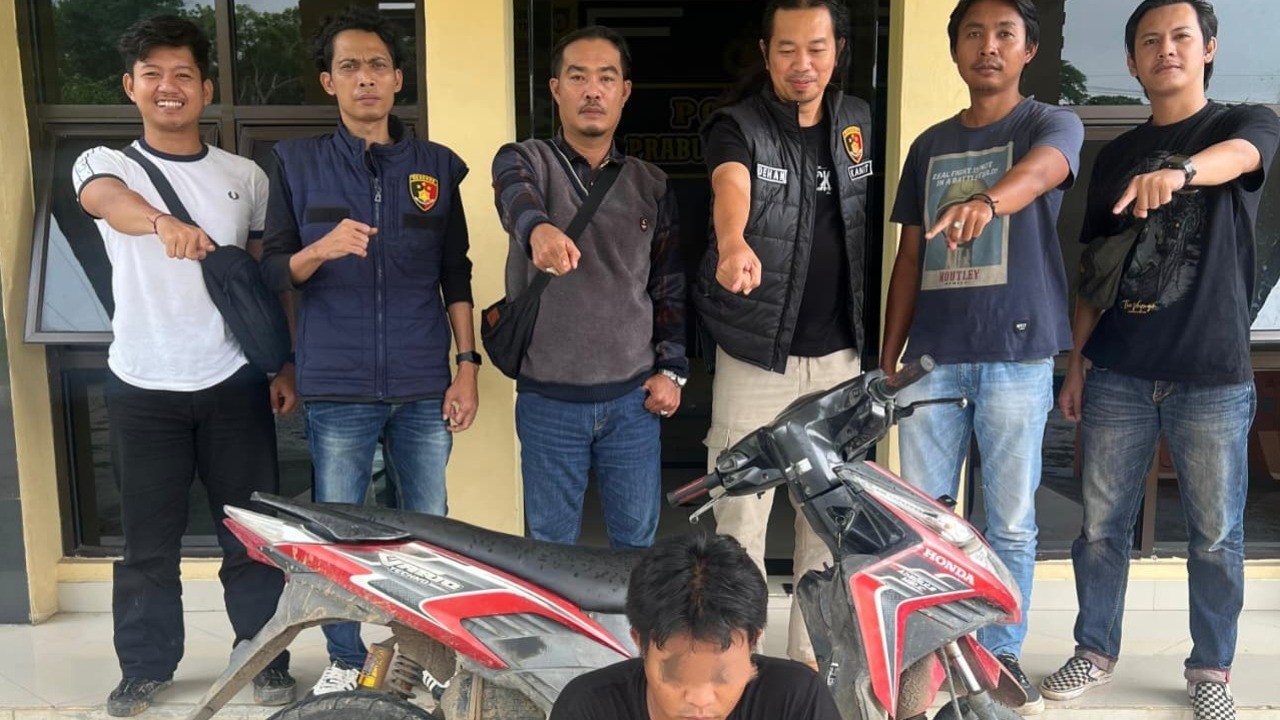 Pelaku Pencurian Motor Modus Ajak Beli Tuak, Ditangkap Tim Opsnal Polsek Prabumulih Timur