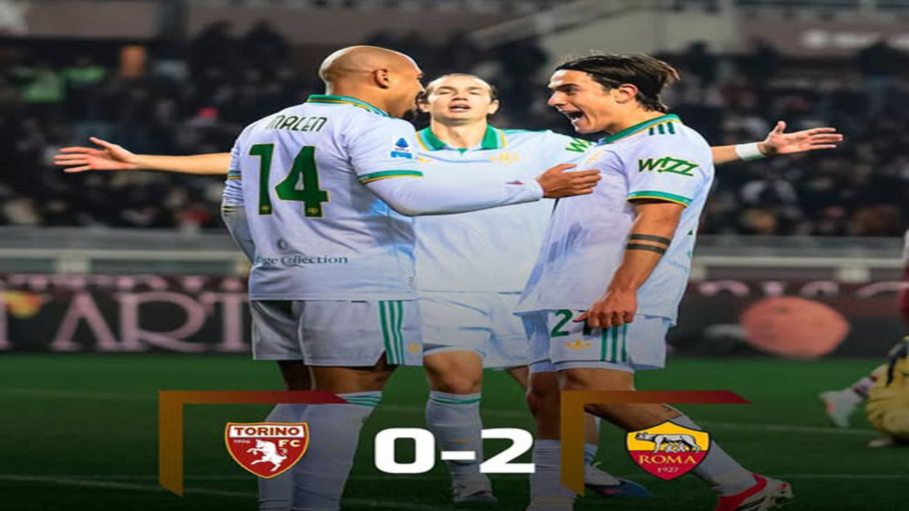 Hasil Torino vs AS Roma: AS Roma Bungkam Torino 2-0.