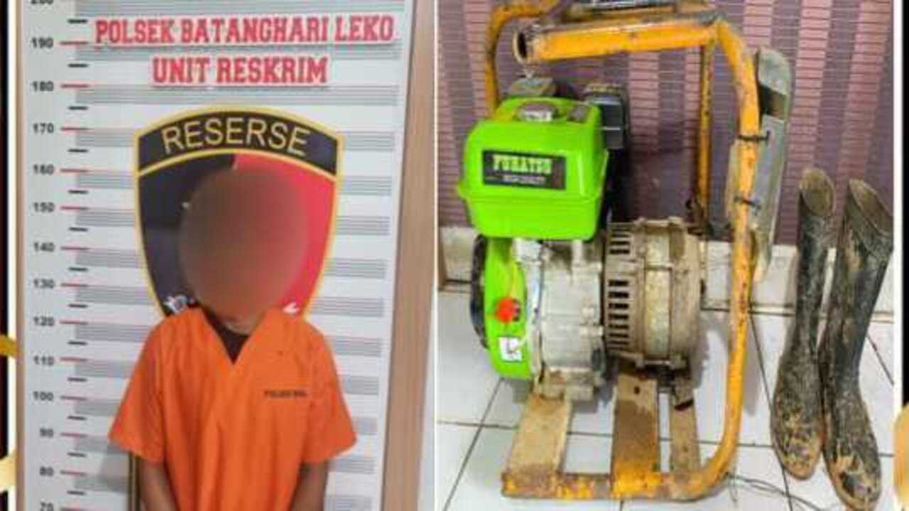Gerak Cepat Reskrim Polsek Batanghari Leko Ringkus Pencuri Genset di Pangkalan Bulian