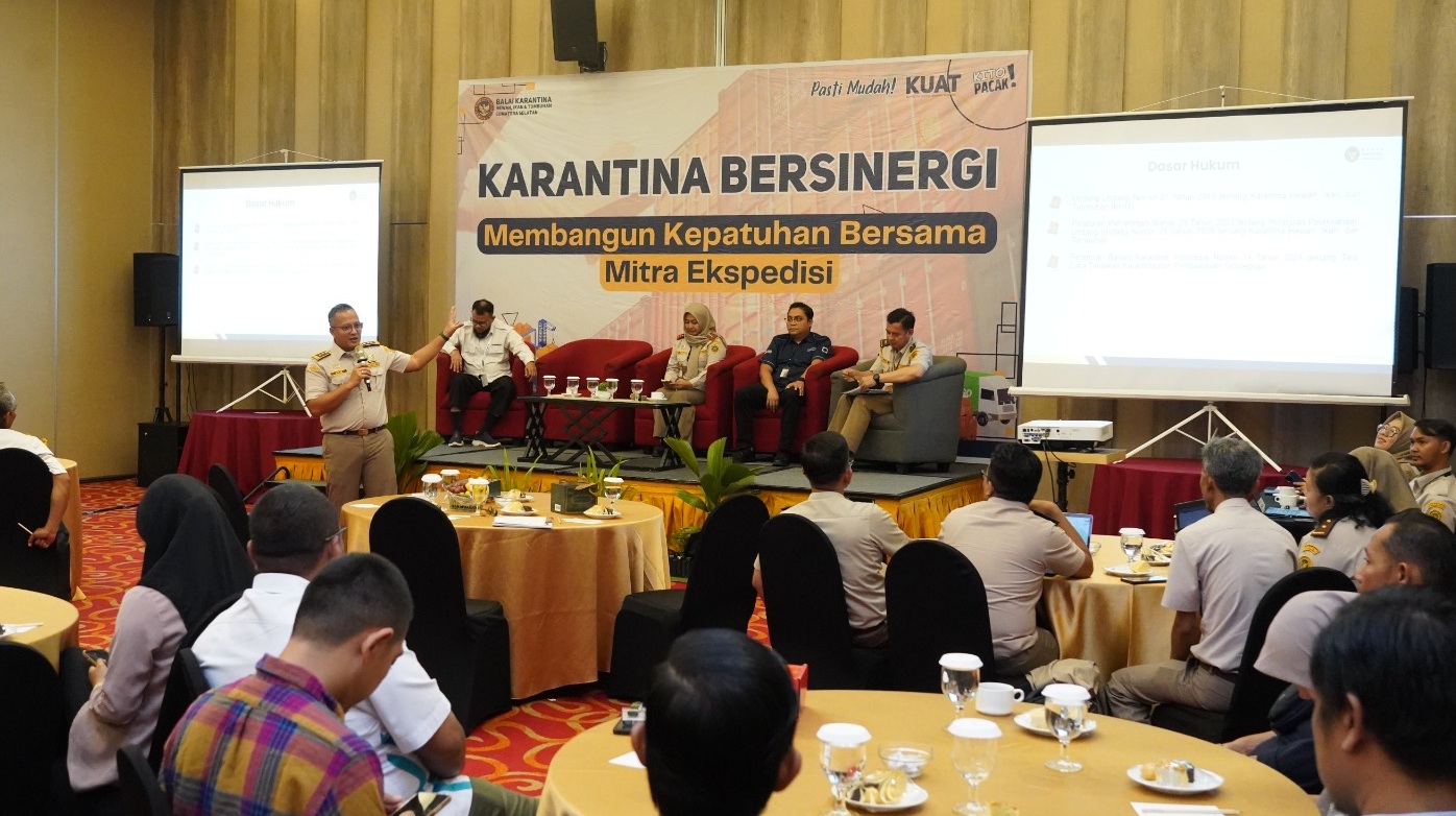 Karantina Sumsel Harapkan Komitmen Kepatuhan Pengiriman Barang dari Mitra Ekspedisi