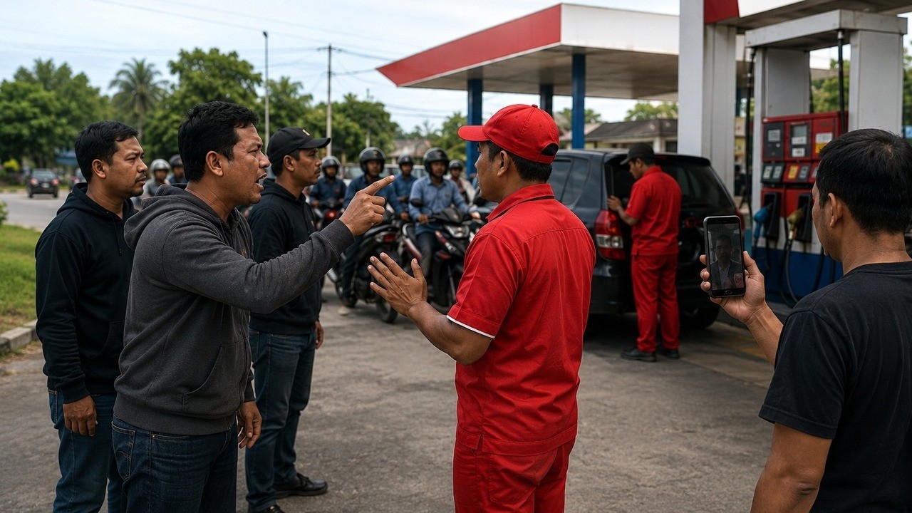 Ketegangan Mendadak Warnai SPBU di Lubuklinggau, Ini Penyebabnya!