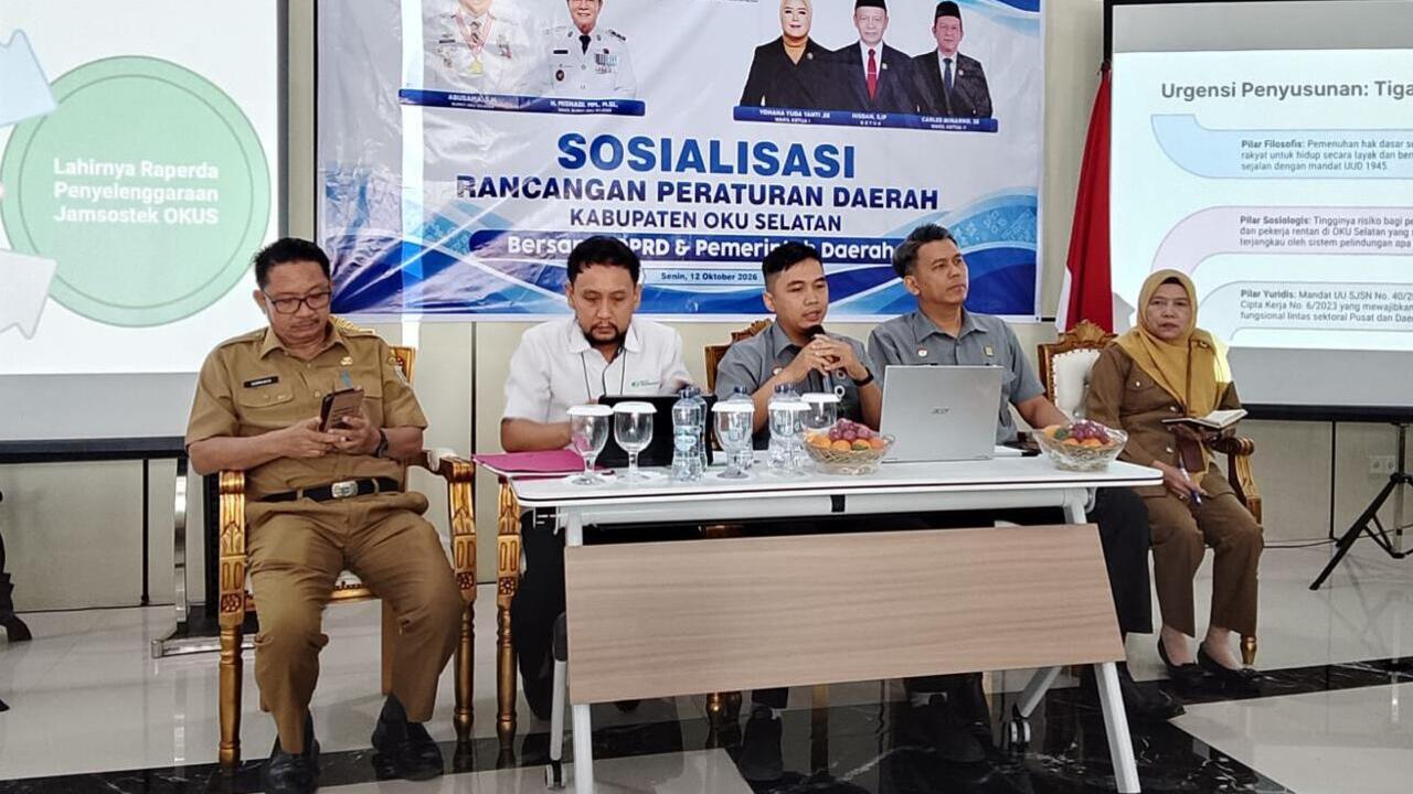 Kemenkum Sumsel Dukung Ranperda Jaminan Sosial Ketenagakerjaan OKU Selatan