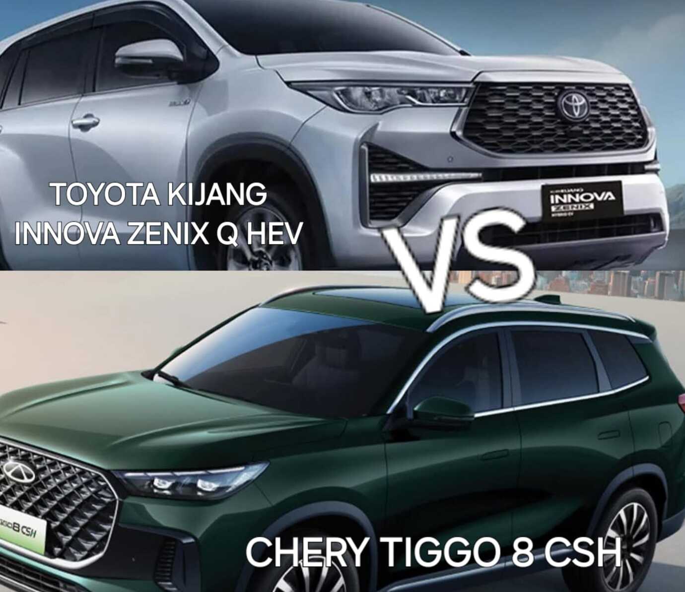Chery Tiggo 8 Pro e+ CSH Tantang Toyota Zenix Q HEV: Duel Panas SUV vs MPV Hybrid